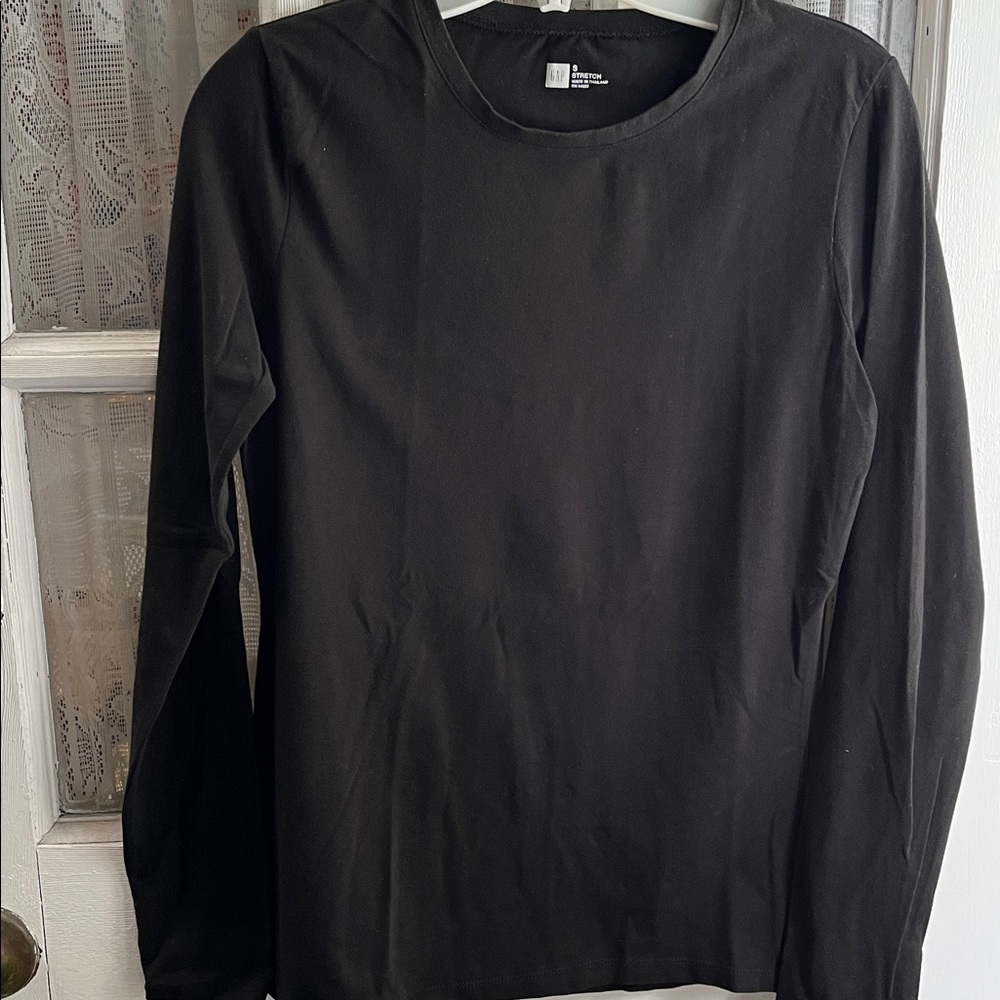 GAP Charcoal Long Sleeve Tee Stretch Shirts NWT